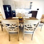 Dining kitchen stylish 2br apartment arc100 surabaya