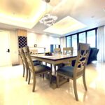 Dining room stylish 2br apartment arc100 surabaya