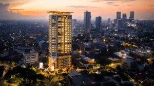 Gedung stylish 2br apartment arc100 di surabaya