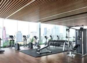 Gym stylish 2br apartment arc100 surabaya